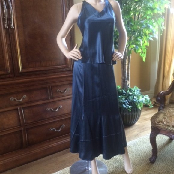 NWOT *EILEEN FISHER* COBALT BLUE TANK AND LONG MAXI SKIRT - Picture 2 of 4